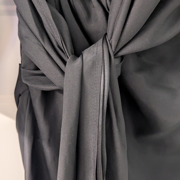 Gauge81 Miya Silk Wrap Dress Black Asymmetric Luxury Designer Size 40 / Small - Picture 3 of 8